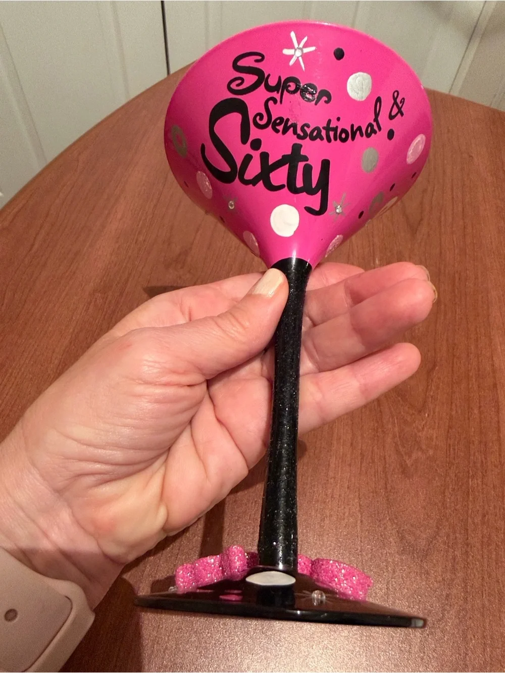 60th Birthday Martini Glass